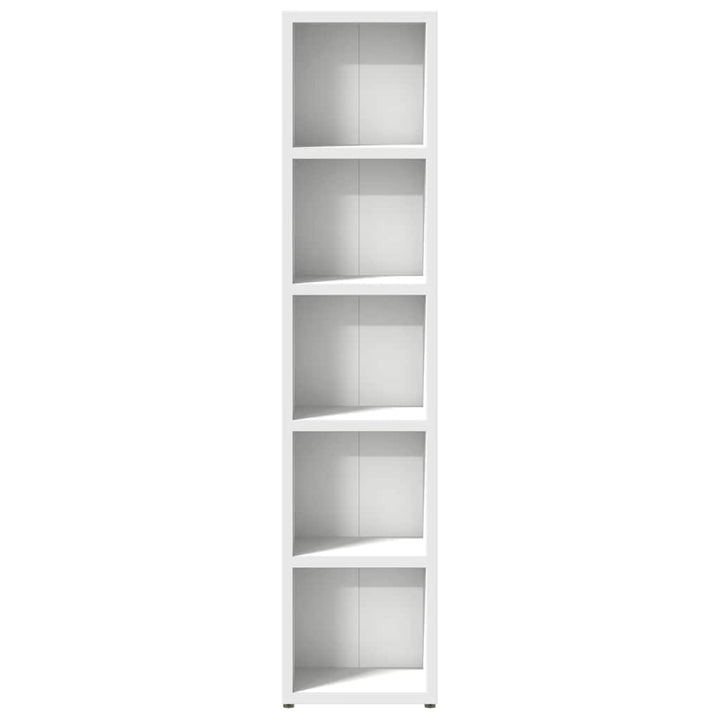 cd-reoler 2 stk. 21x16x93,5 cm konstrueret træ hvid