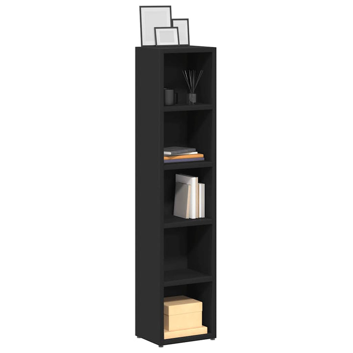 CD-reoler 2 stk. 21x16x93,5 cm spånplade sort