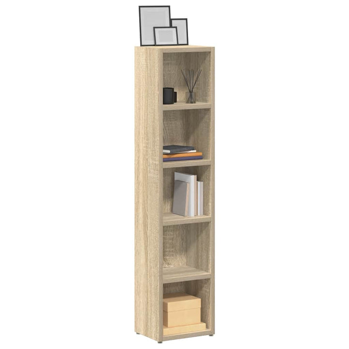 CD-reoler 2 stk. 21x16x93,5 cm spånplade sonoma-eg