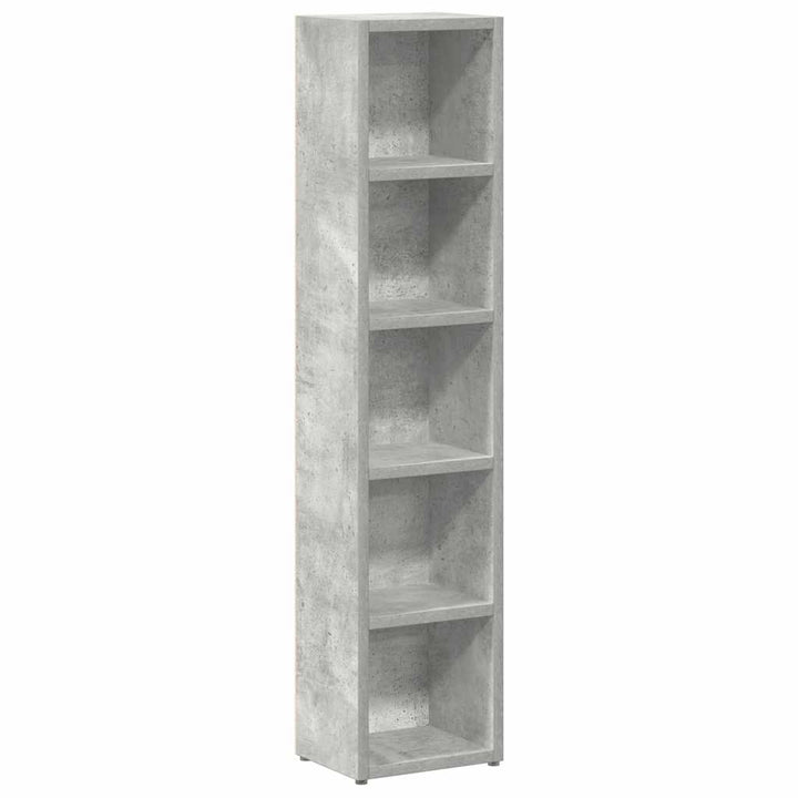 CD-reoler 2 stk. 21x16x93,5 cm spånplade betongrå