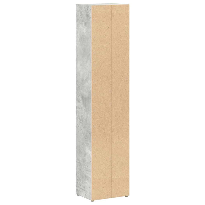 CD-reoler 2 stk. 21x16x93,5 cm spånplade betongrå