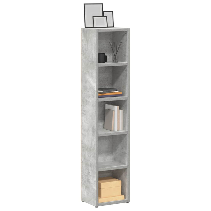 CD-reoler 2 stk. 21x16x93,5 cm spånplade betongrå