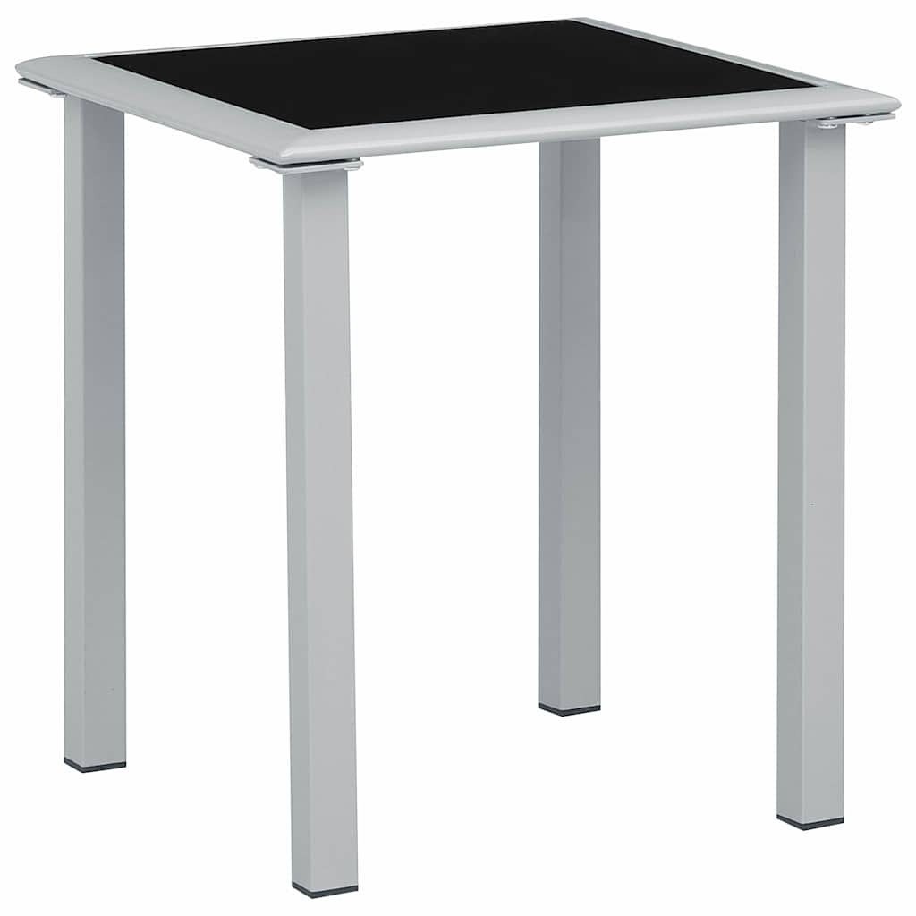 liggestole 2 stk. med bord aluminium cremefarvet