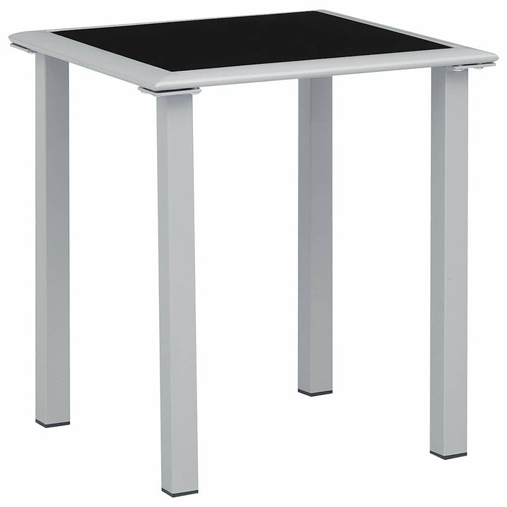 liggestole 2 stk. med bord aluminium cremefarvet