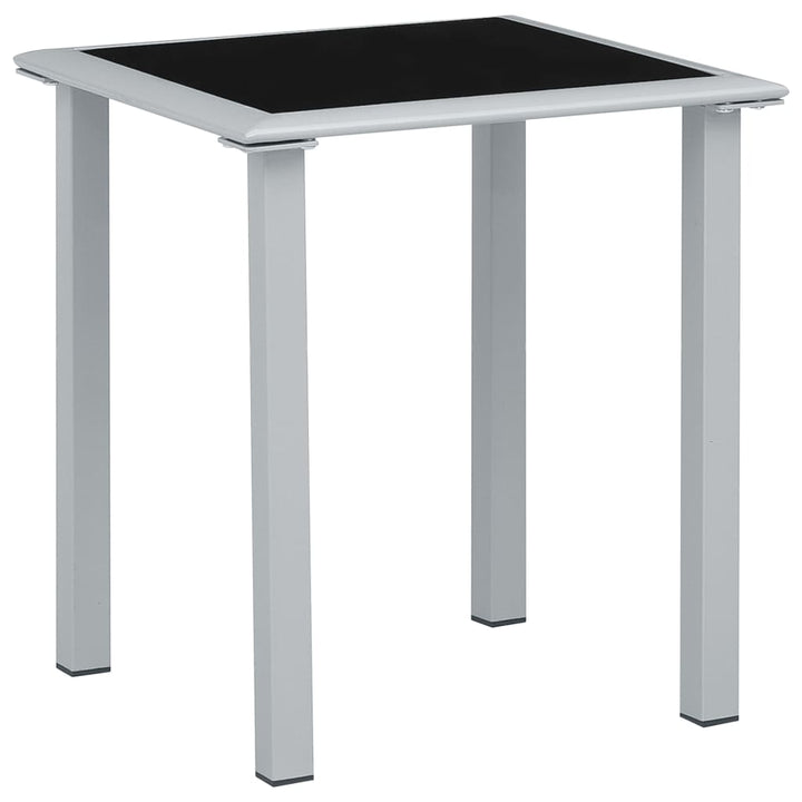 liggestole 2 stk. med bord aluminium gråbrun