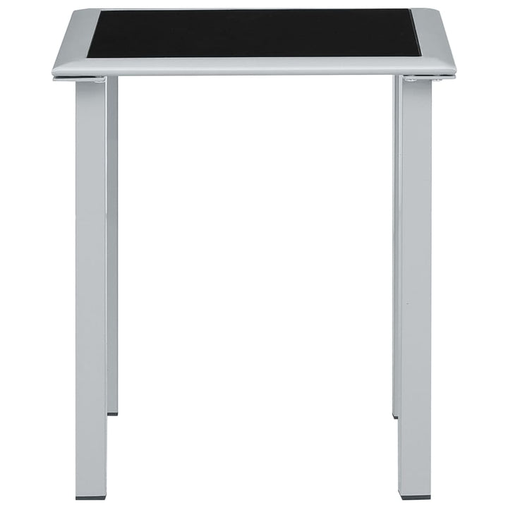 liggestole 2 stk. med bord aluminium gråbrun