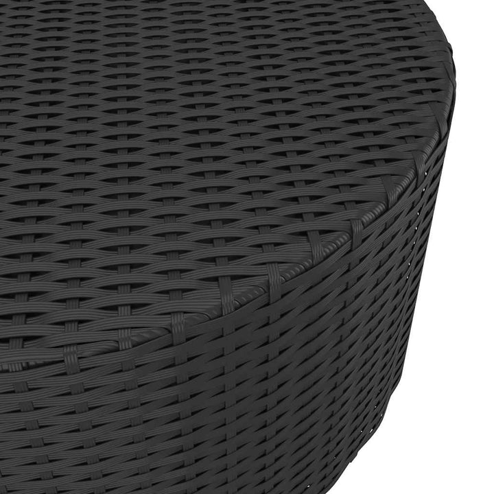 tebord 68x68x30 cm polyrattan sort