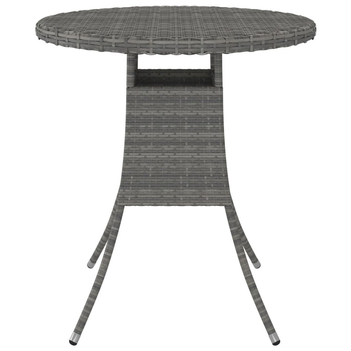 havebord 70x70x73 cm polyrattan grå