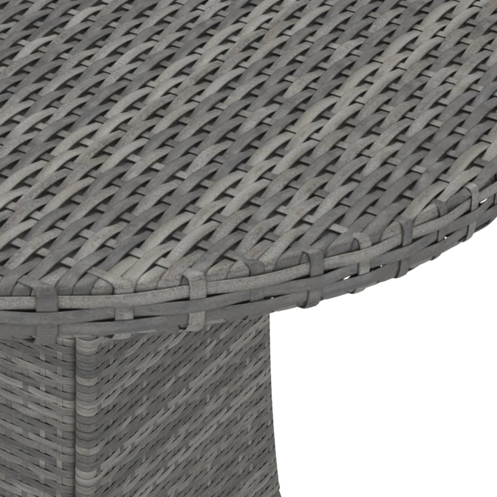 havebord 70x70x73 cm polyrattan grå