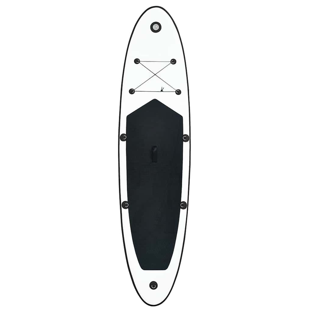 oppusteligt paddleboardsæt sort og hvid