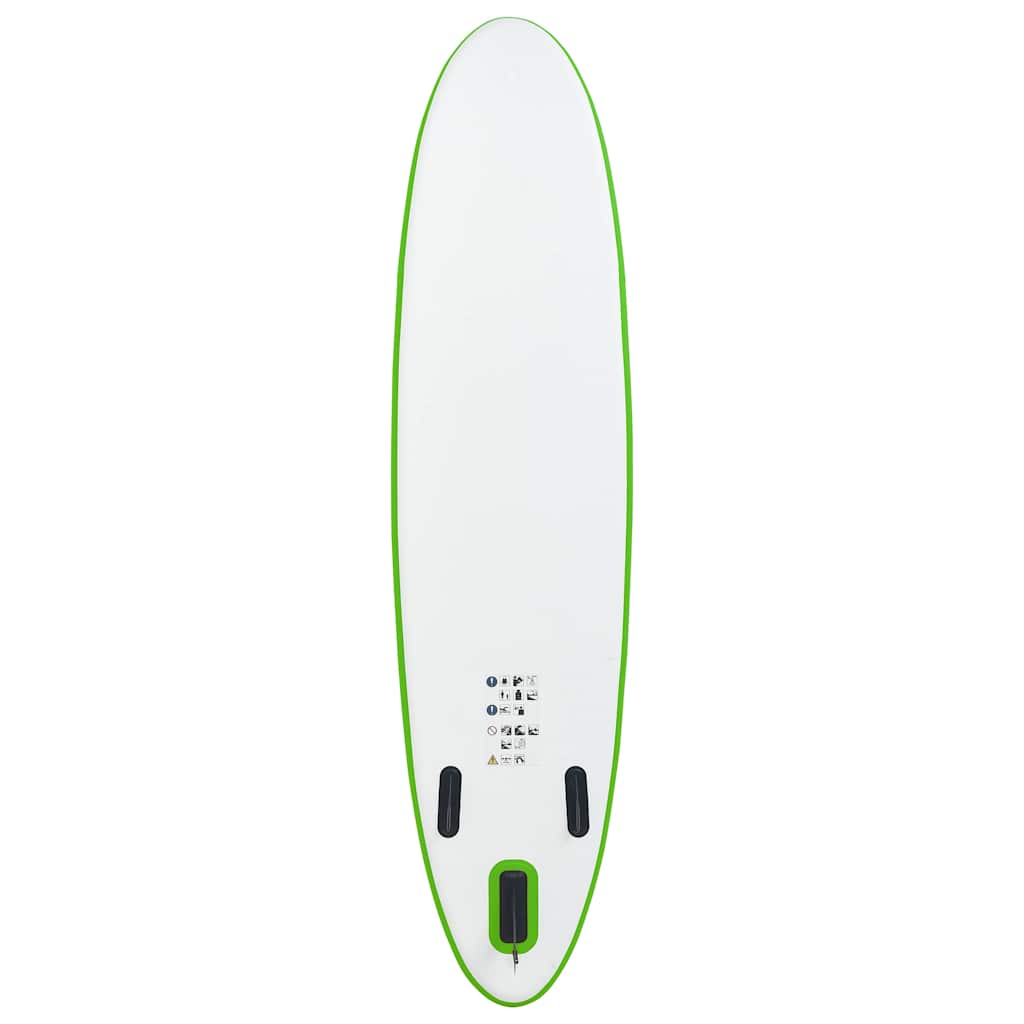 oppusteligt paddleboard grøn og hvid