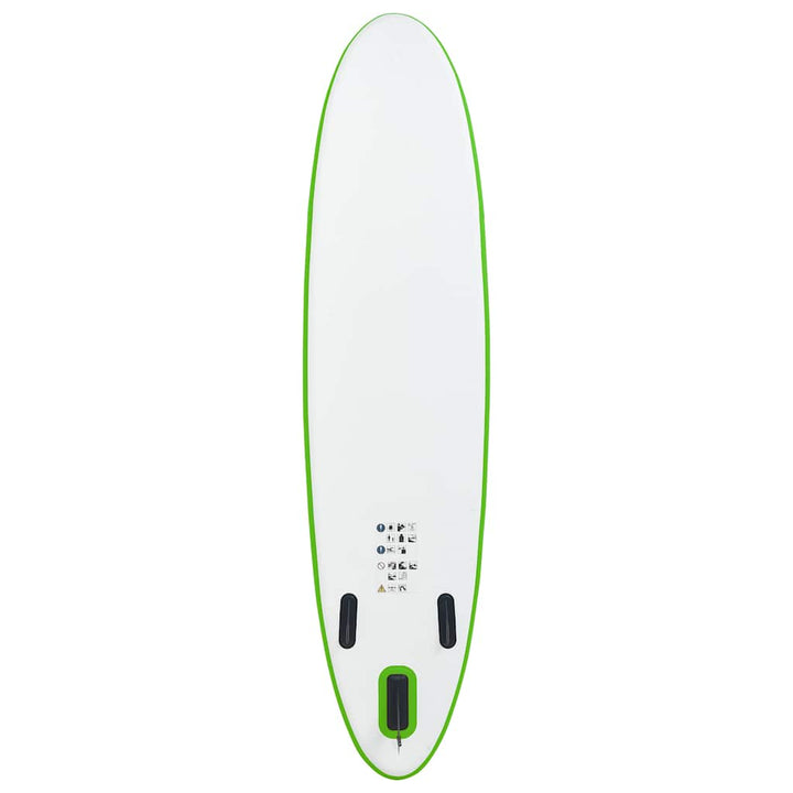 oppusteligt paddleboard grøn og hvid