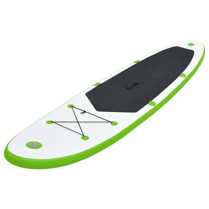 oppusteligt paddleboard grøn og hvid