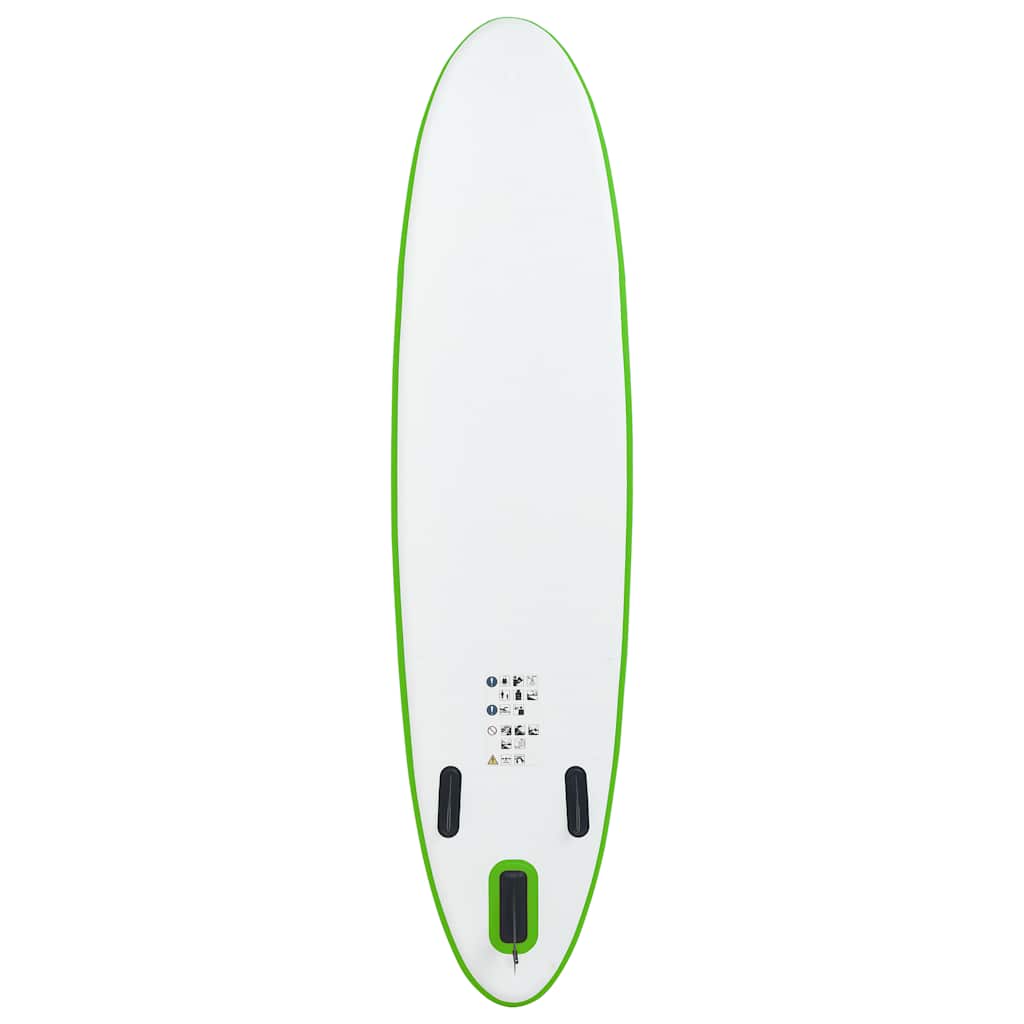oppusteligt paddleboard grøn og hvid