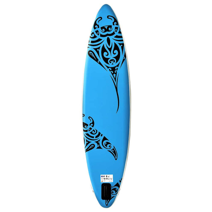 oppusteligt paddleboardsæt 305x76x15 cm blå