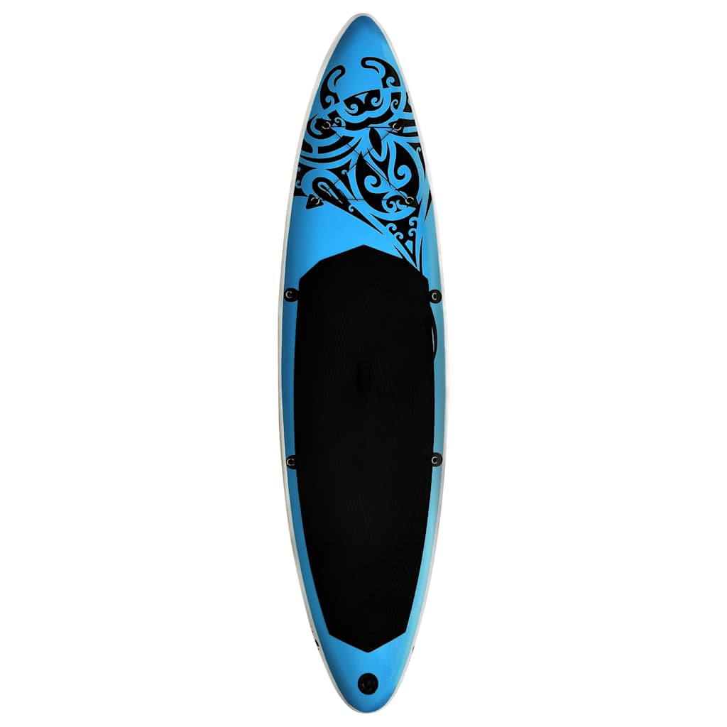 oppusteligt paddleboardsæt 305x76x15 cm blå