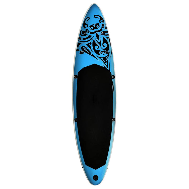 oppusteligt paddleboardsæt 305x76x15 cm blå