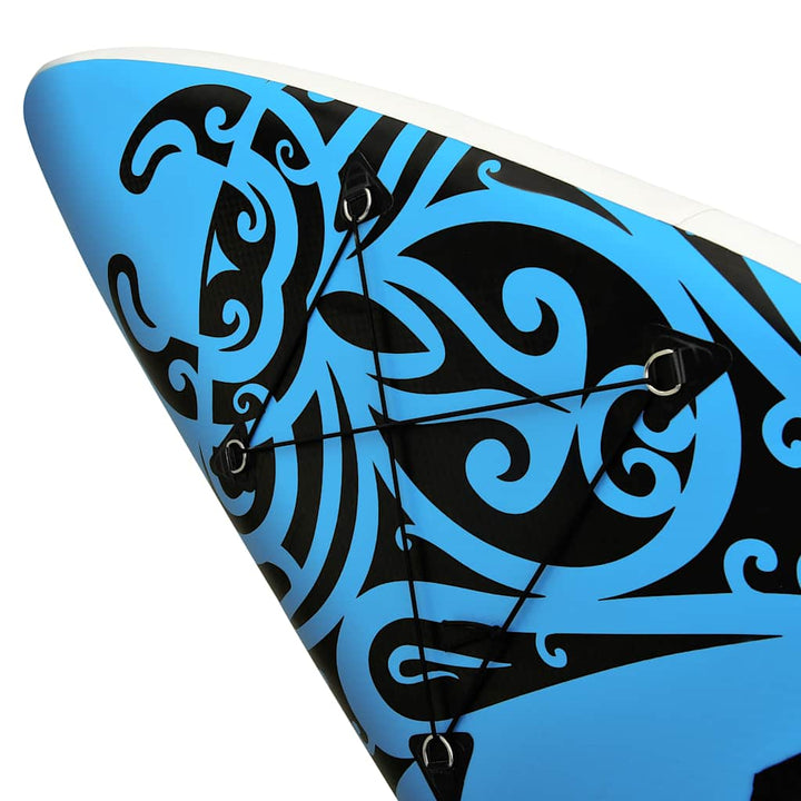 oppusteligt paddleboardsæt 305x76x15 cm blå