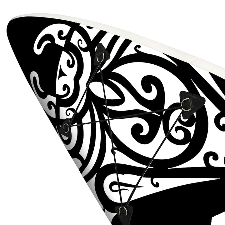 oppusteligt paddleboardsæt 305x76x15 cm sort