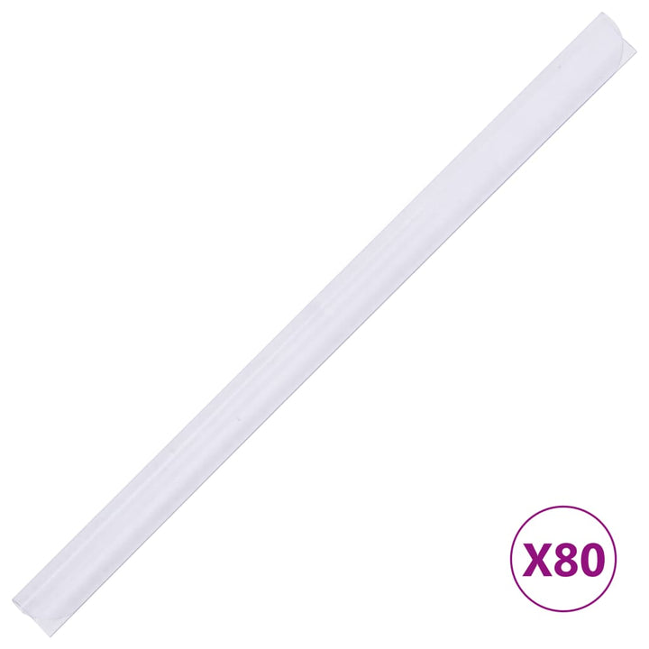 haveskærm 35x0,19 m 4 stk. PVC cremefarvet