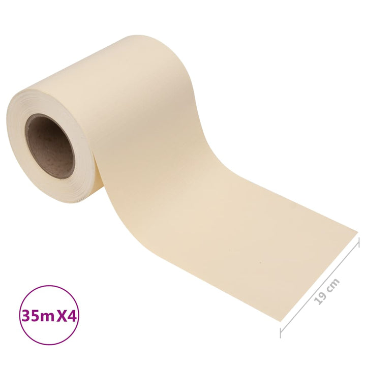 haveskærm 35x0,19 m 4 stk. PVC cremefarvet