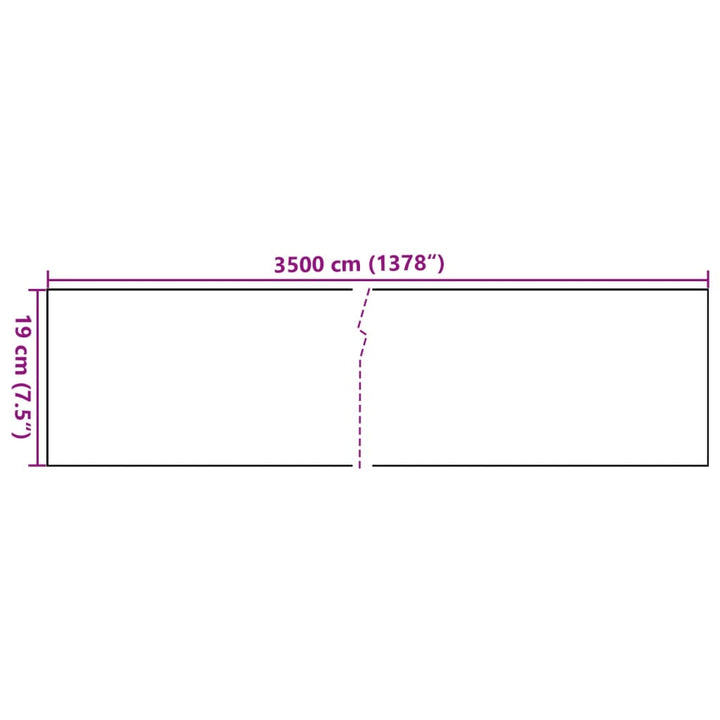 haveskærm 35x0,19 m 4 stk. PVC mat lysegrå