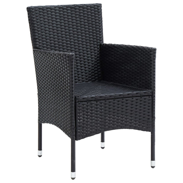 havestole 4 stk. polyrattan sort