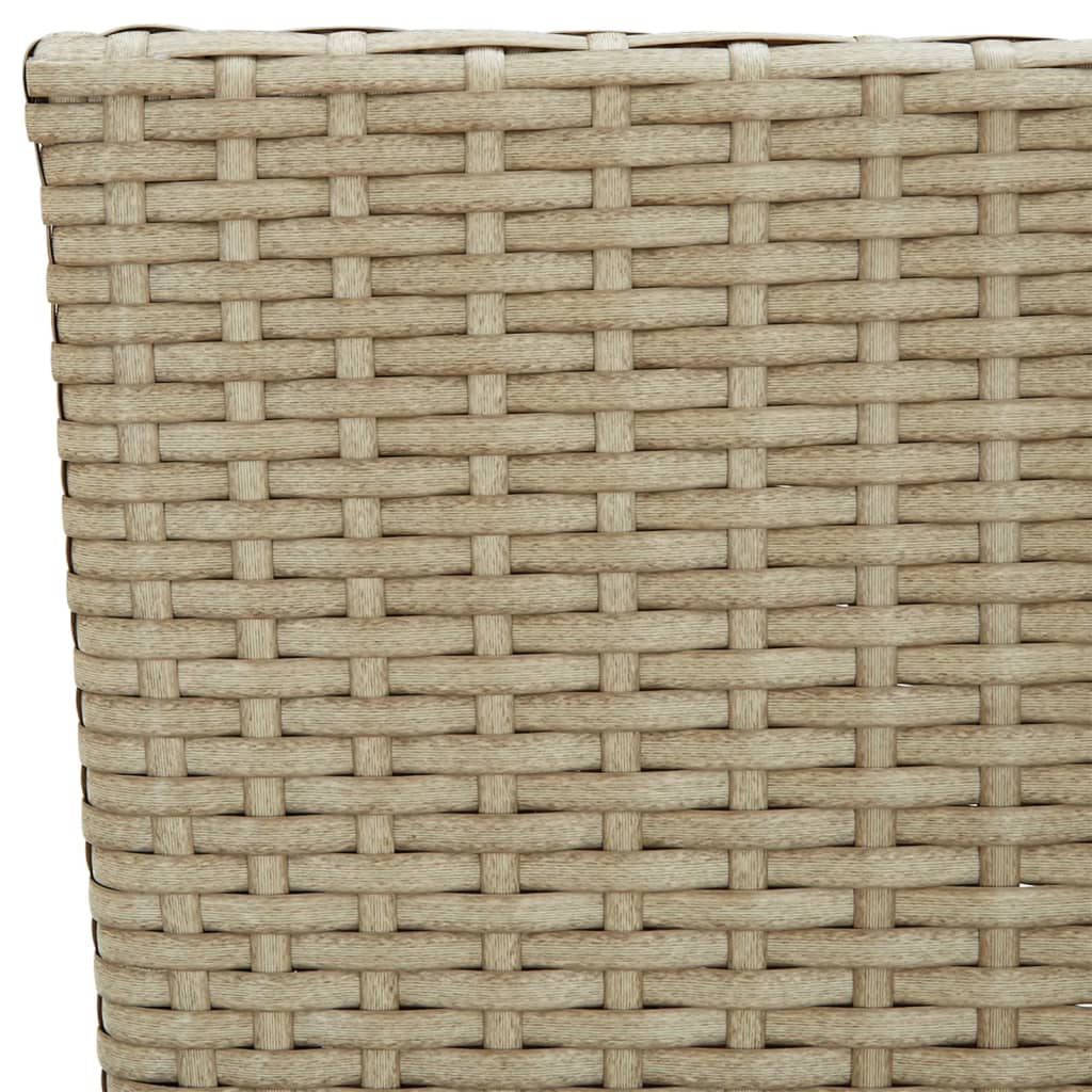 spisebordsstole til haven 4 stk. polyrattan beige