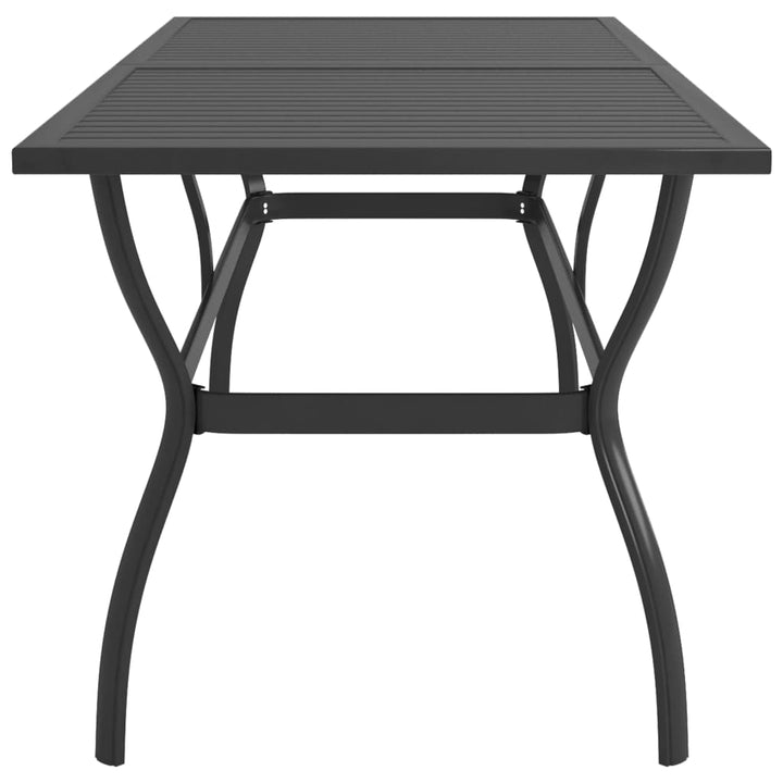 havebord 190x80x72 cm stål antracitgrå