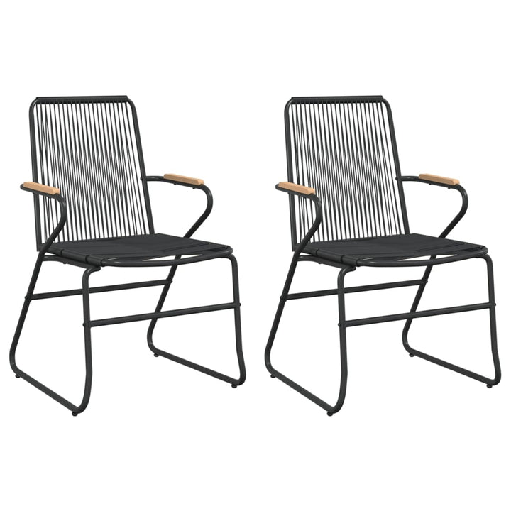 havestole 2 stk. 58x59x85,5 cm PVC-rattan sort