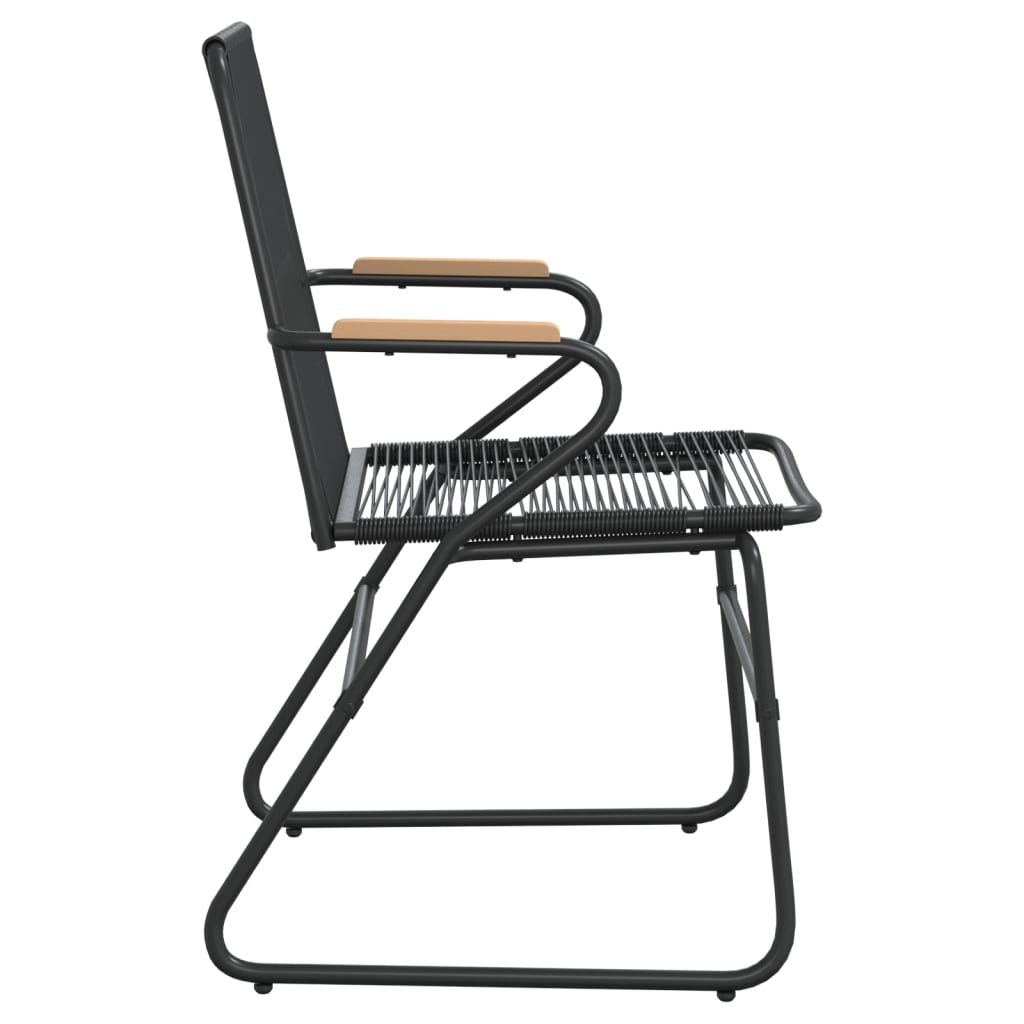 havestole 2 stk. 58x59x85,5 cm PVC-rattan sort