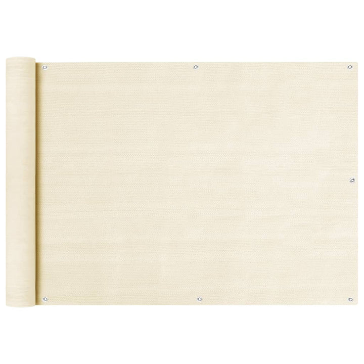 altanafskærmning 75x300 cm HDPE cremefarvet