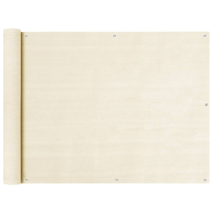 altanafskærmning 90x300 cm HDPE cremefarvet