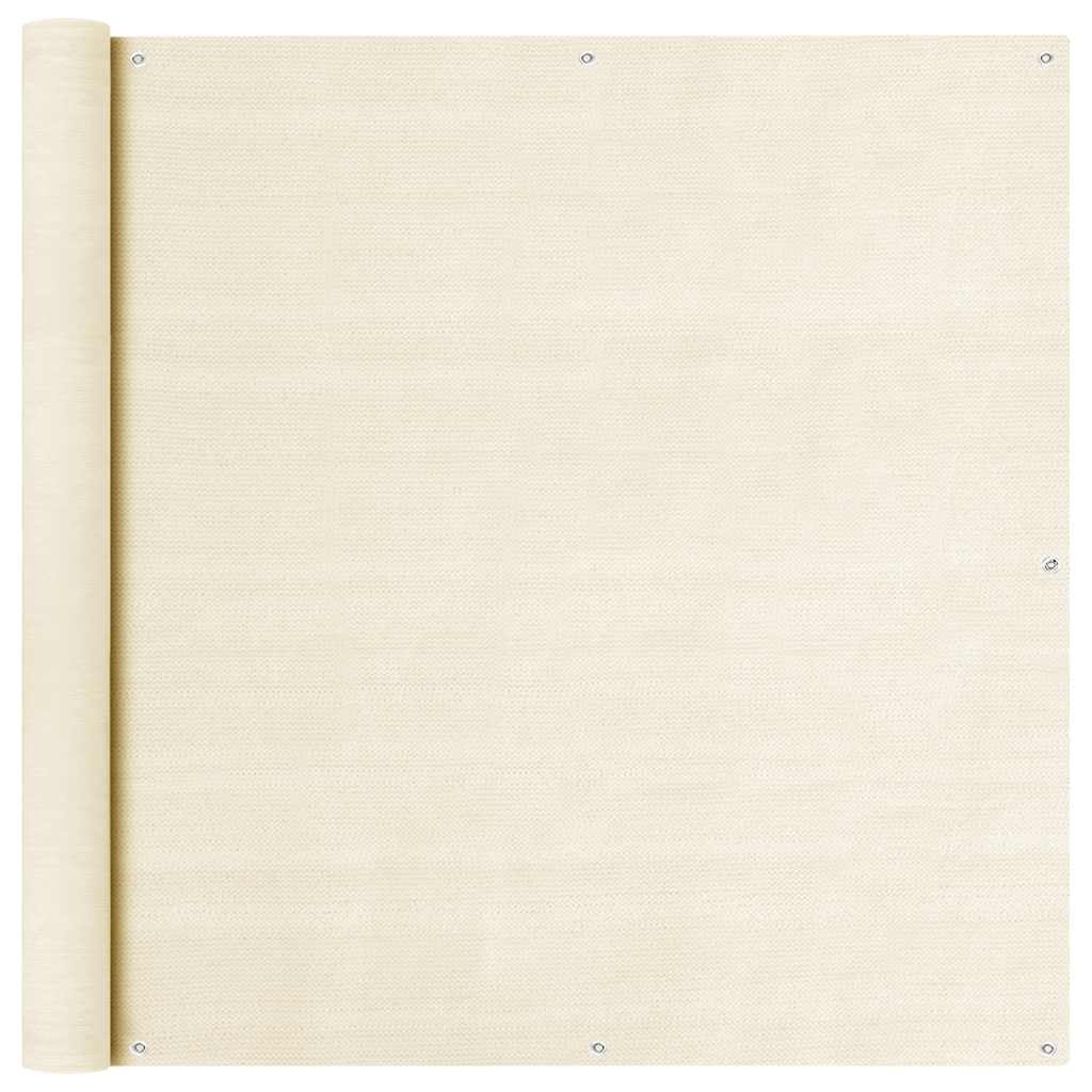 altanafskærmning 120x600 cm HDPE cremefarvet