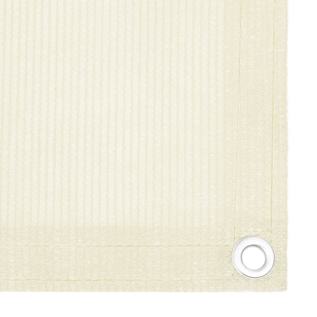 altanafskærmning 120x600 cm HDPE cremefarvet