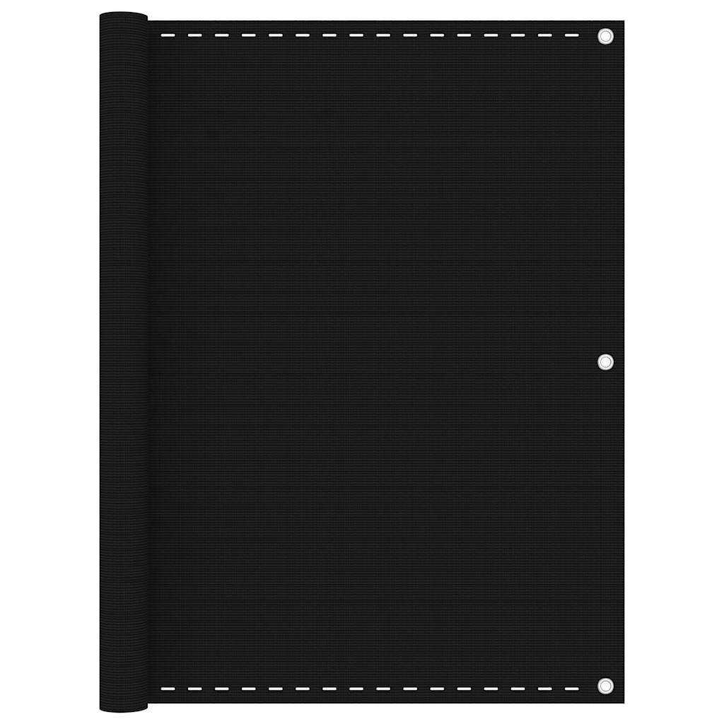 altanafskærmning 120x400 cm HDPE sort