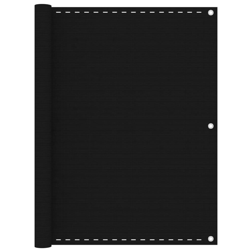 altanafskærmning 120x500 cm HDPE sort