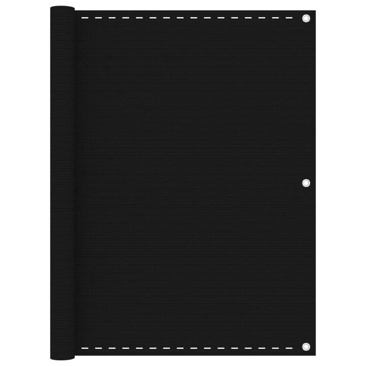 altanafskærmning 120x500 cm HDPE sort