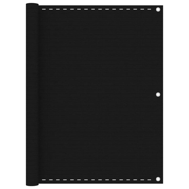 altanafskærmning 120x600 cm HDPE sort