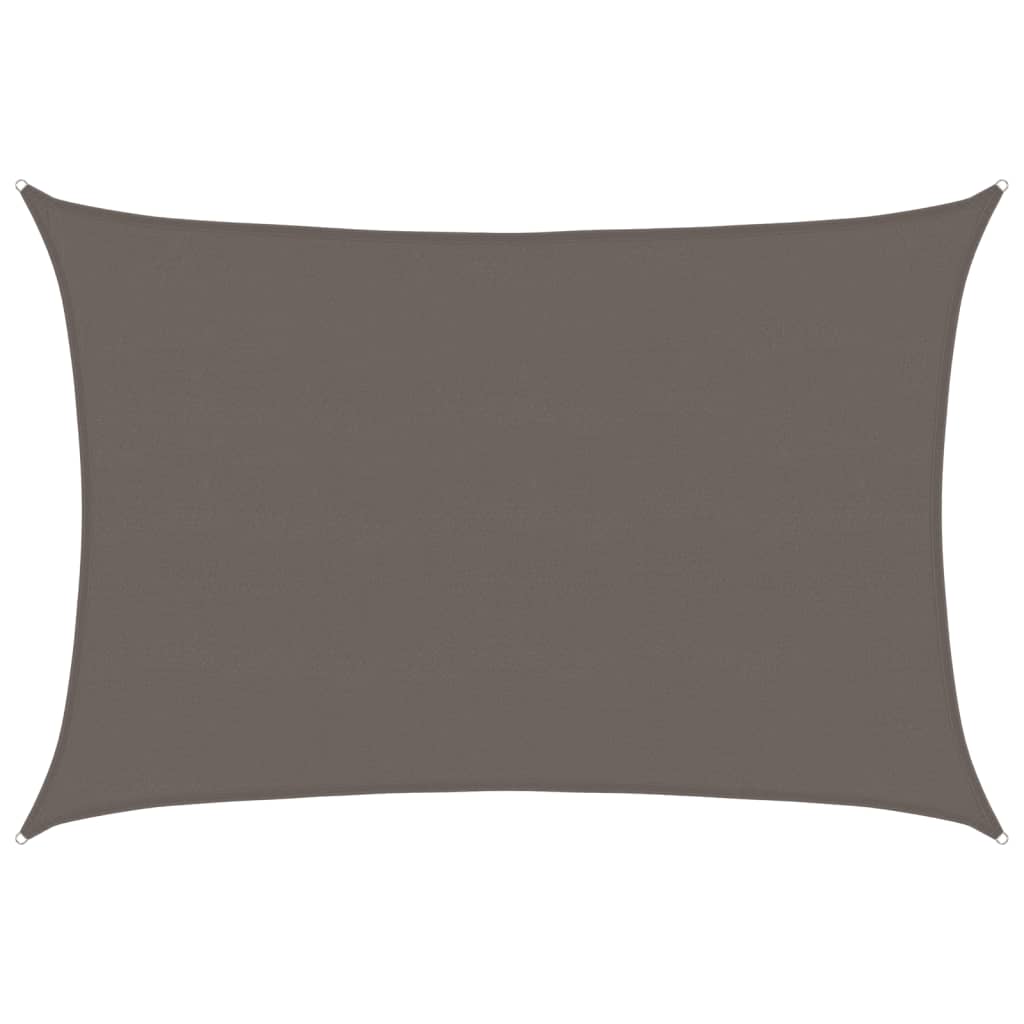 solsejl 160 g/m² 5x7 m HDPE antracitgrå