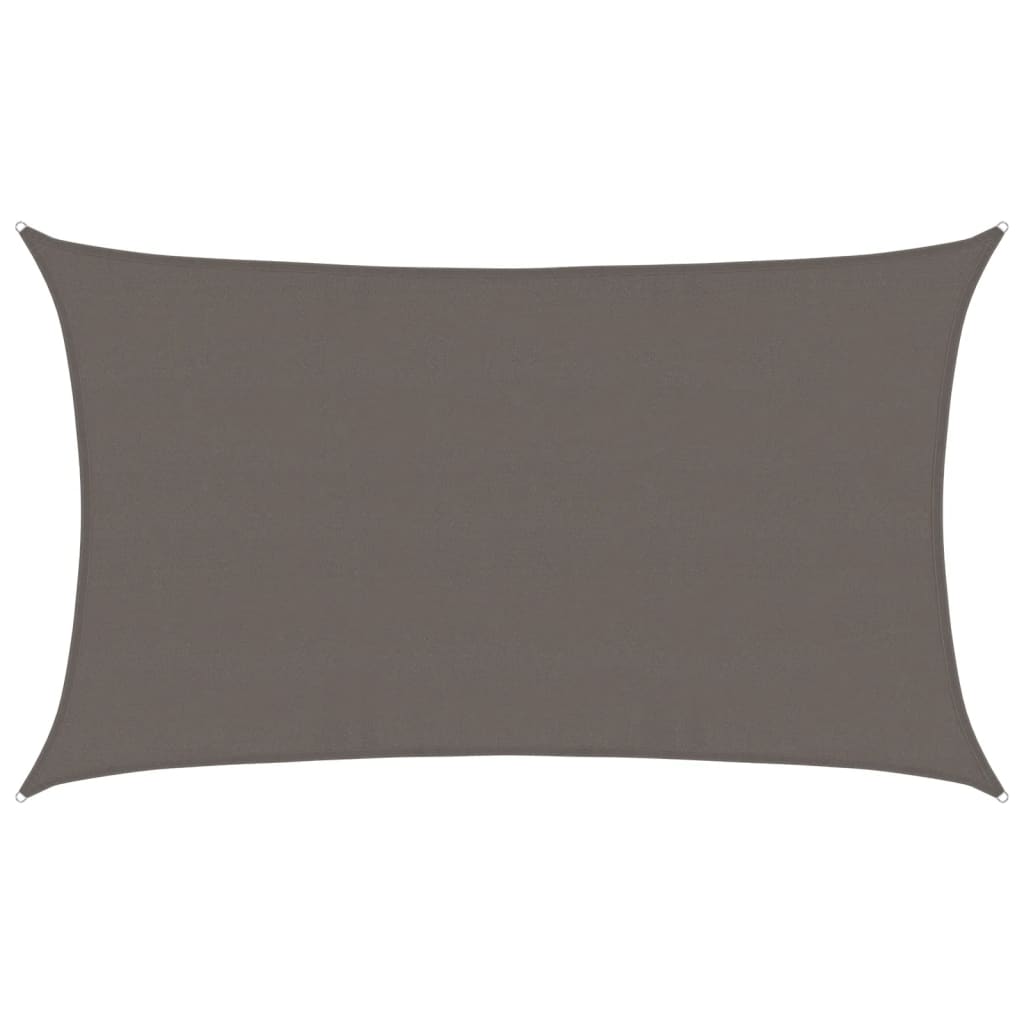 solsejl 160 g/m² 5x8 m HDPE antracitgrå