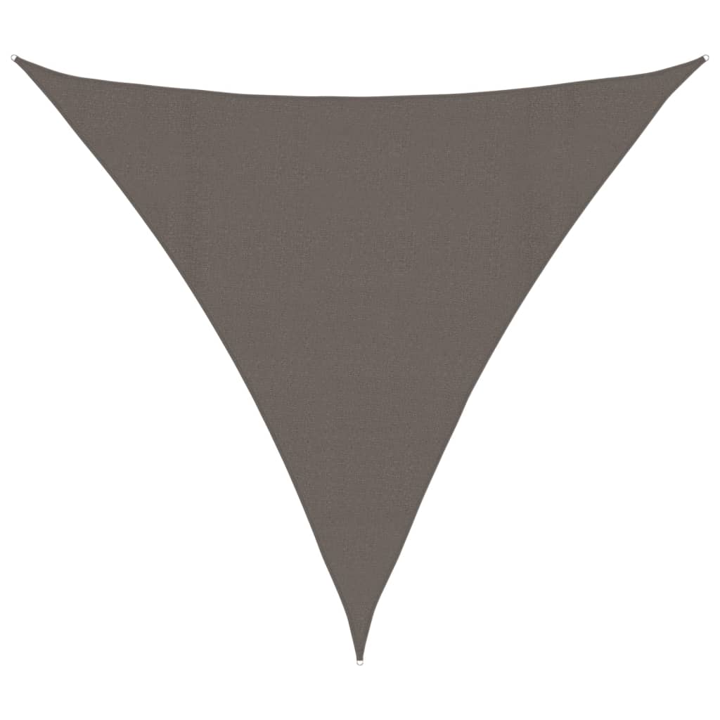 solsejl 160 g/m² 4,5x4,5x4,5 m HDPE antracitgrå