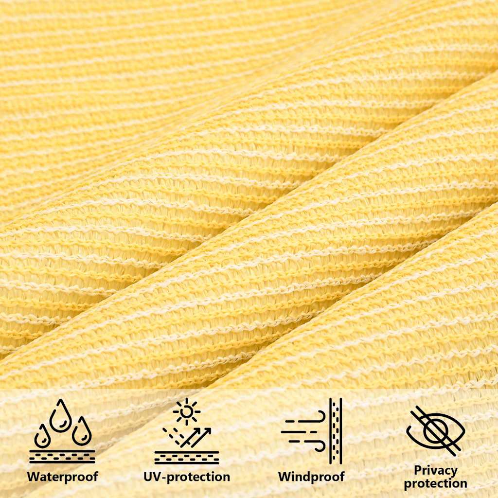 solsejl 4x4x4 m 160 g/m² HDPE beige