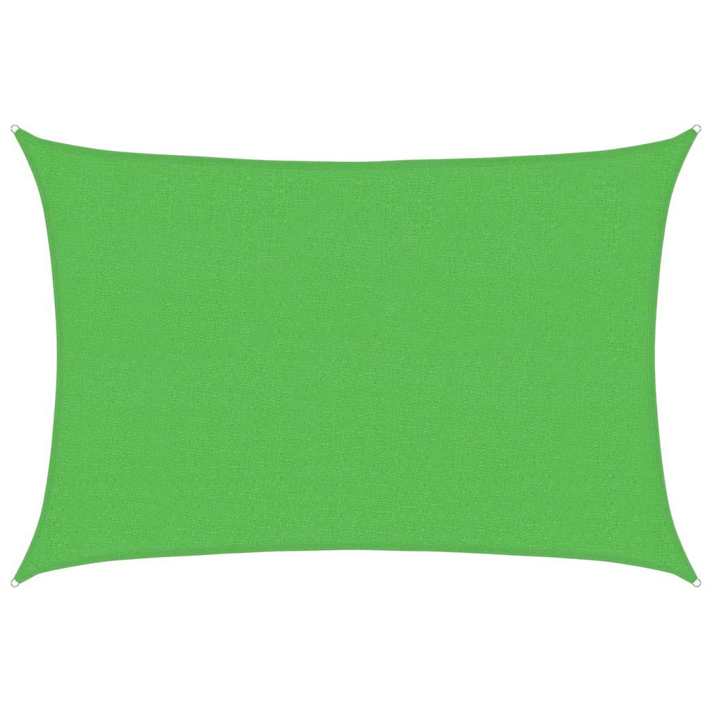 solsejl 2,5x3,5 m 160 g/m² HDPE lysegrøn