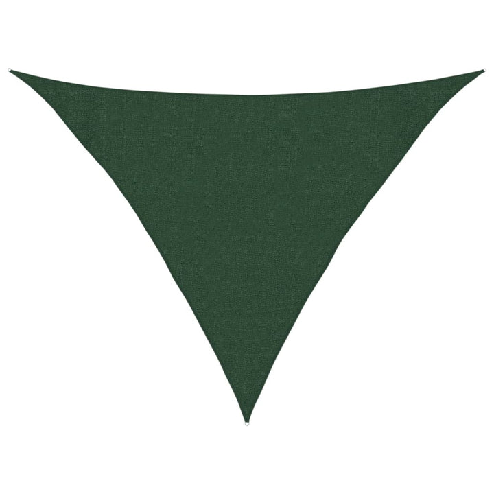 solsejl 3x3x4,2 m 160 g/m² HDPE mørkegrøn