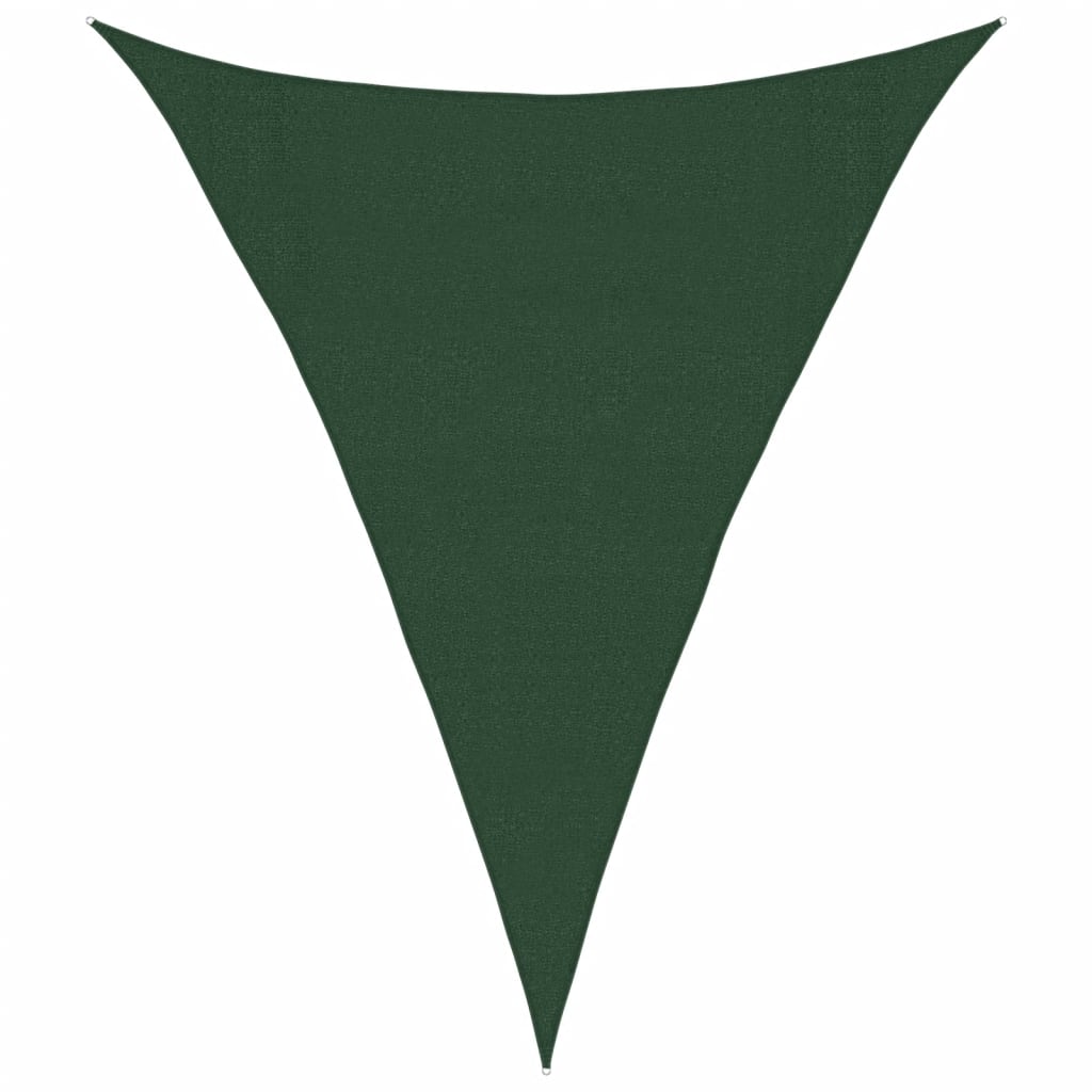 solsejl 3x4x4 m 160 g/m² HDPE mørkegrøn