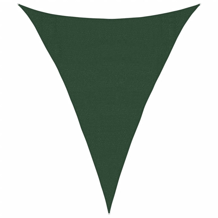 solsejl 3x4x4 m 160 g/m² HDPE mørkegrøn