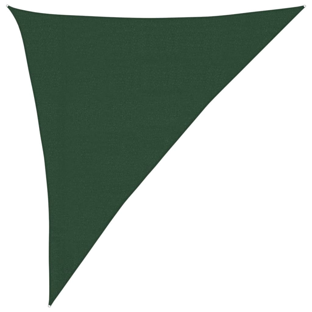 solsejl 3x4x5 m 160 g/m² HDPE mørkegrøn