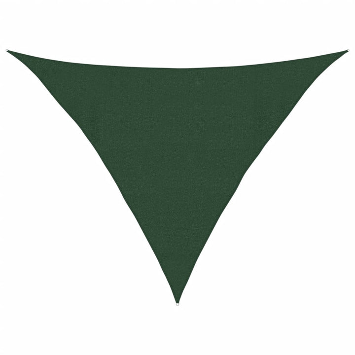 solsejl 4x4x5,8 m 160 g/m² HDPE mørkegrøn