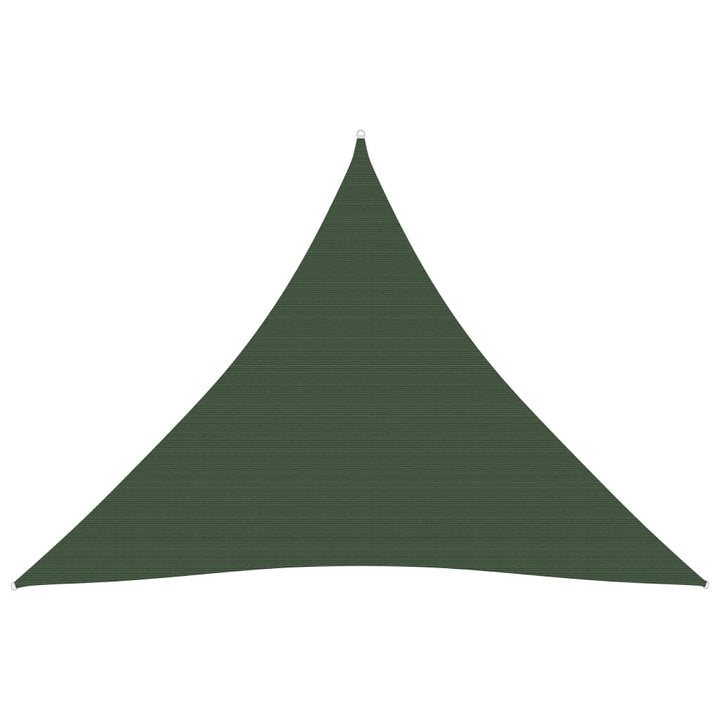solsejl 5x5x5 m 160 g/m² HDPE mørkegrøn